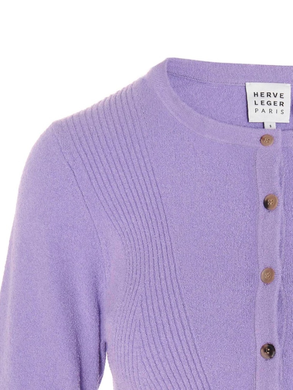 HERVE LEGER Cropped cardigan Orchid NWT